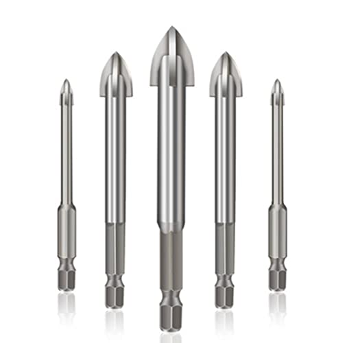 Multifunktionaler 5 Stück schwarzer Sechskantgriff für Dreieck-Bohrer-Sets für Glas, Ziegel, Zement, Holz Multifunktionaler 5 Stück schwarzer Sechskantgriff für Dreieck-Bohrer-Sets für Glas, Ziegel, Zement, Holz von Vynetra