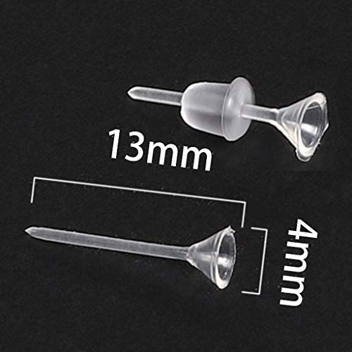Ohrring-Verschlüsse und Ohrringpfosten, insgesamt 100 Sets, transparente Ohrstecker für Arbeit, Sport, Schmuckherstellung Ohrring-Verschlüsse und Ohrringpfosten, insgesamt 100 Sets, transparente Ohrstecker für Arbeit, Sport, Schmuckherstellung von Vynetra