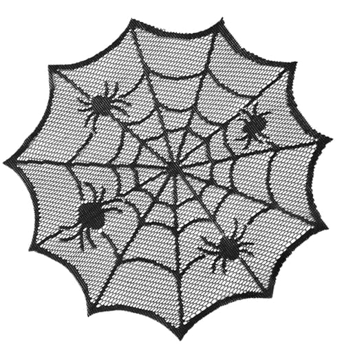Platzdeckchen mit Spinnennetzen, für Paare und Einweihungsfeiern, Schwarz Platzdeckchen mit Spinnennetzen, für Paare und Einweihungsfeiern, Schwarz von Vynetra