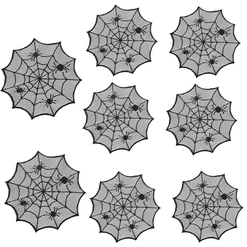 Platzdeckchen mit Spinnennetzen, für Paare und Einweihungsfeiern, Schwarz Platzdeckchen mit Spinnennetzen, für Paare und Einweihungsfeiern, Schwarz von Vynetra
