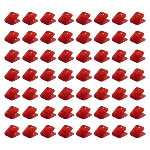 Set mit 100 quadratischen Büroklammern, transparent, für Bastelarbeiten, Zeichenbrett, Lebensmittelbeutel, Foto-Dateien, Organisation, Dokumentenklammern von Vynetra