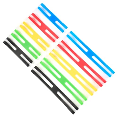 Silikonbänder, 10 Stück, bunt, elastische Bänder, Wickelriemen für Taschen, Übungen und Camping Silikonbänder, 10 Stück, bunt, elastische Bänder, Wickelriemen für Taschen, Übungen und Camping von Vynetra