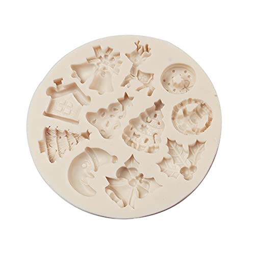 Silikonform für Weihnachten, Motiv: Hirsch, Schneemann, Fudge, Süßigkeiten, Schokolade, Eisblock, französische Desserts, Kuchendekorationen, Kuchen-Backwerkzeug, 11 Stück Silikonform für Weihnachten, Motiv: Hirsch, Schneemann, Fudge, Süßigkeiten, Schokolade, Eisblock, französische Desserts, Kuchendekorationen, Kuchen-Backwerkzeug, 11 Stück von Vynetra