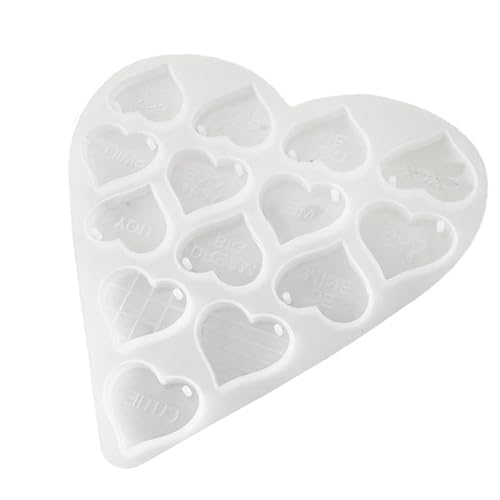 Silikonform in Herzform, für Schmuck, Anhänger, Ohrringe, Formen für einzigartige Halskette und Ohrringe, flexible Silikonform von Vynetra