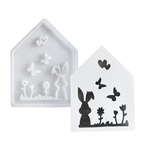 Silikonformen für Epoxidharz, Seife, Heimdekoration, Motiv: Hase, Schmetterling, Blumenhaus Silikonformen für Epoxidharz, Seife, Heimdekoration, Motiv: Hase, Schmetterling, Blumenhaus von Vynetra