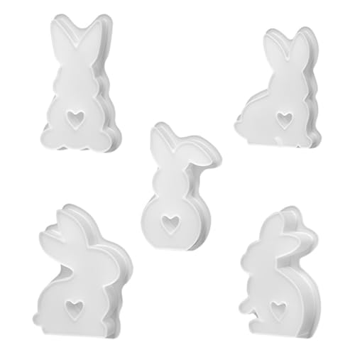 Silikonformen für Epoxidharz, Seife, Schokolade, Fondant, Gips für Dekoration, Hasen, 4 Stück Silikonformen für Epoxidharz, Seife, Schokolade, Fondant, Gips für Dekoration, Hasen, 4 Stück von Vynetra