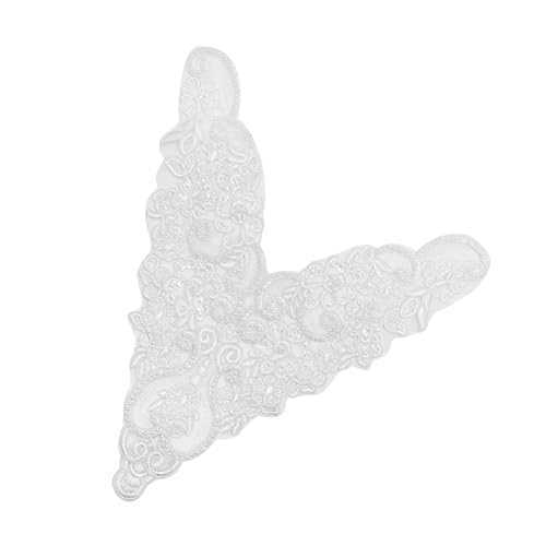 V-förmige Stickerei, Blume, Spitze, Kragen, Applikationen, Nähzubehör, Bastelzubehör, für Brautkleider, Brautkleid, Spitzenaufnäher von Vynetra
