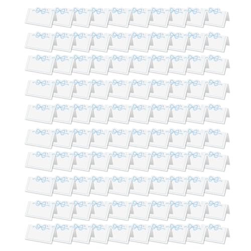 Vynetra 100 Stück Namenskarten mit Schleifen-Design, für Geburtstagsfeiern und Veranstaltungsplanung, Bowknot Vynetra 100 Stück Namenskarten mit Schleifen-Design, für Geburtstagsfeiern und Veranstaltungsplanung, Bowknot von Vynetra