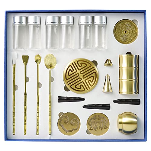 Vynetra 18-teiliges Messing-Werkzeug-Set mit duftendem Siegellöffel, Presse, Schaufel, Flasche, T Vynetra 18-teiliges Messing-Werkzeug-Set mit duftendem Siegellöffel, Presse, Schaufel, Flasche, T von Vynetra