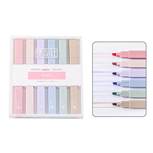 Vynetra 6 Stück/Packung tragbare bunte Textmarker-Set, farbige Marker, Stifte, Set mit Keilspitze, Marker für Kinder und Erwachsene Vynetra 6 Stück/Packung tragbare bunte Textmarker-Set, farbige Marker, Stifte, Set mit Keilspitze, Marker für Kinder und Erwachsene von Vynetra
