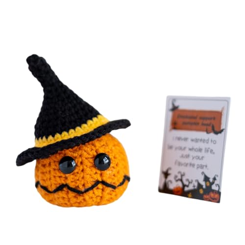 Vynetra Cartoon gestrickter Kürbiskopf Spielzeug mit Motivationskarten Halloween kleiner Kürbis mit Hut Häkelpuppen zum Verschenken Vynetra Cartoon gestrickter Kürbiskopf Spielzeug mit Motivationskarten Halloween kleiner Kürbis mit Hut Häkelpuppen zum Verschenken von Vynetra