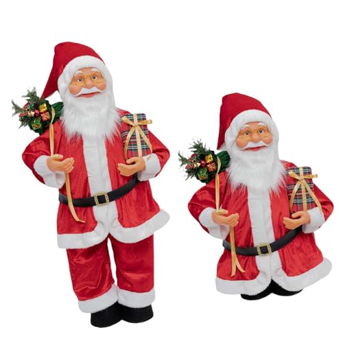 Vynetra Dehnbarer Weihnachtsmann für Innenbereich, interaktive Aktivitäten und kompakte Aufbewahrung, Teleskop-Weihnachtsmann, Heimdekoration von Vynetra