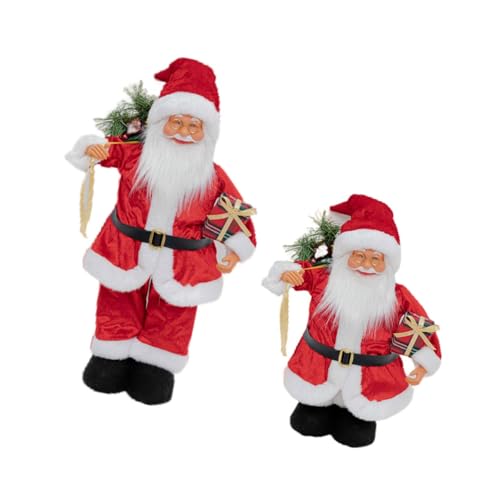 Vynetra Dehnbarer Weihnachtsmann für Innenbereich, interaktive Aktivitäten und kompakte Aufbewahrung, Teleskop-Weihnachtsmann, Heimdekoration von Vynetra