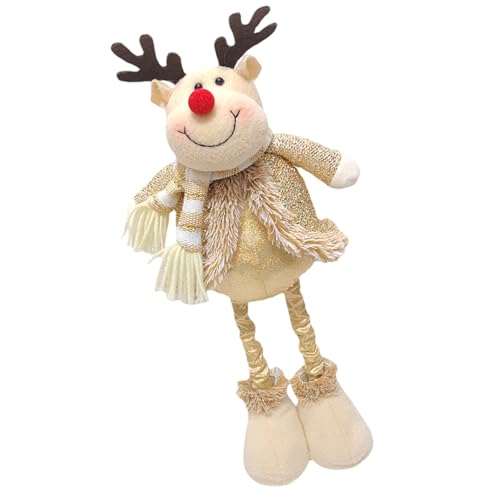Vynetra Erweiterbare festliche Weihnachtsmann-Figur, kindgerechtes Design für saisonale Baumbegleiter & Tisch-Displays, Festival-Stretch-Puppe von Vynetra