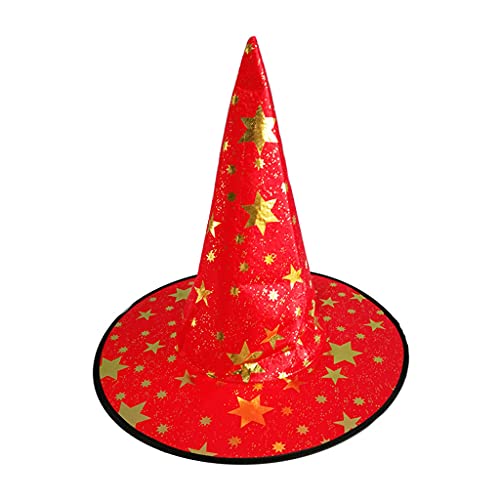 Vynetra Halloween Bronzing Hexe Zauberer Hut Kopfbedeckung Maskerade Peaked Cosplay Requisiten Dekoration Verkleidung Party Kostüm von Vynetra