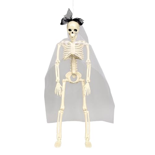 Vynetra Halloween-Skelett für Braut und Bräutigam, für drinnen und draußen, Feiertage, Feier, Dekoration, detaillierte Gravur, Totenkopf, Ornament, unheimliches Büro, Halloween-Dekorationsset von Vynetra