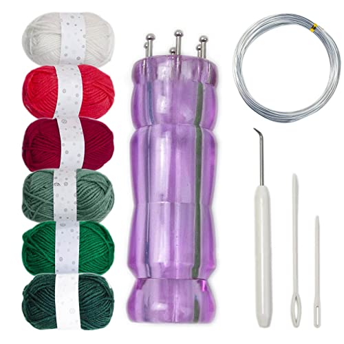 Vynetra Hochleistungs-Strickspulen-Set mit 6 Farben/8 Farben, bunte Wolle mit Maschinen-Handstrickwerkzeugen von Vynetra