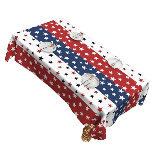 Vynetra Patriotische Unabhängigkeitstag-Tischdecke mit Flaggen, Tischdecke für Feiertage, Partys, Picknicks, Küche, Picknicks, Tischdecke Vynetra Patriotische Unabhängigkeitstag-Tischdecke mit Flaggen, Tischdecke für Feiertage, Partys, Picknicks, Küche, Picknicks, Tischdecke von Vynetra