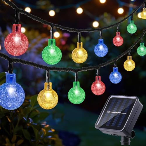 Vynitho Solar Gartenleuchten 7M 50LEDs Outdoor Lichterkette Wasserdicht 8 Modi Lichterkette Solarbetriebene Kristallkugel Innen/Außen Dekoration Licht für Garten, Terrasse, Rasen, Hof, Camping Vynitho Solar Gartenleuchten 7M 50LEDs Outdoor Lichterkette Wasserdicht 8 Modi Lichterkette Solarbetriebene Kristallkugel Innen/Außen Dekoration Licht für Garten, Terrasse, Rasen, Hof, Camping von Vynitho