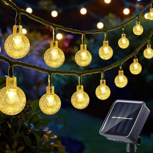 Vynitho Solar Gartenleuchten 7M 50LEDs Outdoor Lichterkette Wasserdicht 8 Modi Lichterkette Solarbetriebene Kristallkugel Innen/Außen Dekoration Licht für Garten, Terrasse, Rasen, Hof, Camping Vynitho Solar Gartenleuchten 7M 50LEDs Outdoor Lichterkette Wasserdicht 8 Modi Lichterkette Solarbetriebene Kristallkugel Innen/Außen Dekoration Licht für Garten, Terrasse, Rasen, Hof, Camping von Vynitho