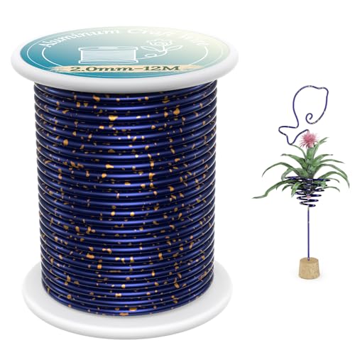 VynyQoo 2mm Basteldraht, 12m Modellierdraht, Aludraht Draht Bunt, Weicher Aluminiumdraht, Schmuckherstellung Bindedraht pour Basteln DIY VynyQoo 2mm Basteldraht, 12m Modellierdraht, Aludraht Draht Bunt, Weicher Aluminiumdraht, Schmuckherstellung Bindedraht pour Basteln DIY von VynyQoo