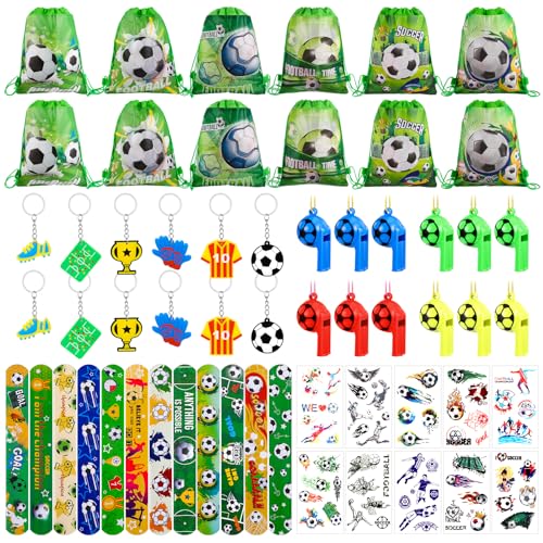 Vyuwast 58 Stück Fußball Mitgebsel Kindergeburtstag, Fußball Mitgebsel Jungen, Geschenke Kindergeburtstag mit Geschenktüte Armband Schlüsselanhänger Trillerpfeife Aufkleber Vyuwast 58 Stück Fußball Mitgebsel Kindergeburtstag, Fußball Mitgebsel Jungen, Geschenke Kindergeburtstag mit Geschenktüte Armband Schlüsselanhänger Trillerpfeife Aufkleber von Vyuwast