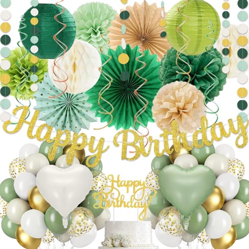 Geburtstagsdekorationen, Luftballons, Bogen-Set, Happy Banner, olivgrün, Retro-Papierlaternen, neutrales Seidenpapier, Pompons, Fächer, Boho, rustikaler Jahrestag, Prinzessinnen-Hintergrund, Geburtstagsdekorationen, Luftballons, Bogen-Set, Happy Banner, olivgrün, Retro-Papierlaternen, neutrales Seidenpapier, Pompons, Fächer, Boho, rustikaler Jahrestag, Prinzessinnen-Hintergrund, von Vztipki