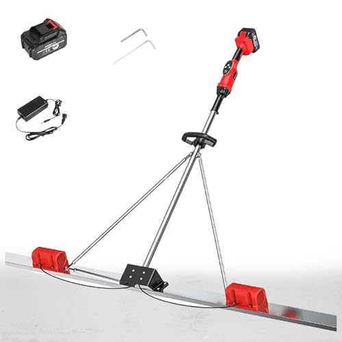VzxCrue Elektrischer Betonschaber Elektrischer Akku-Estrich Zementschleifmaschine RüTtelmaschine EIN-Knopf-Start FüR Glatte BetonoberfläChen 1Batteries-1.8M von VzxCrue