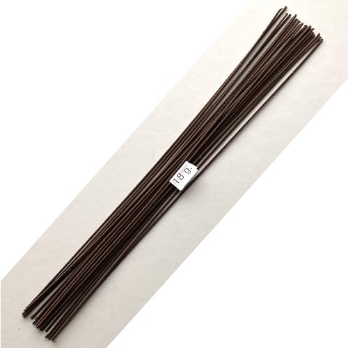Blumendraht, 18 Gauge, brauner Baumwollüberzug, 6,1 m pro Bündel, 30,5 cm Länge Blumendraht, 18 Gauge, brauner Baumwollüberzug, 6,1 m pro Bündel, 30,5 cm Länge von W OF S A SCOTT CLARK WOOLLEY