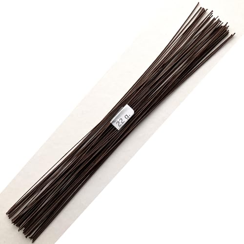 Blumendraht, 22 Gauge, brauner Baumwollüberzug, 12,2 m pro Bündel in 30,5 cm Länge Blumendraht, 22 Gauge, brauner Baumwollüberzug, 12,2 m pro Bündel in 30,5 cm Länge von W OF S A SCOTT CLARK WOOLLEY