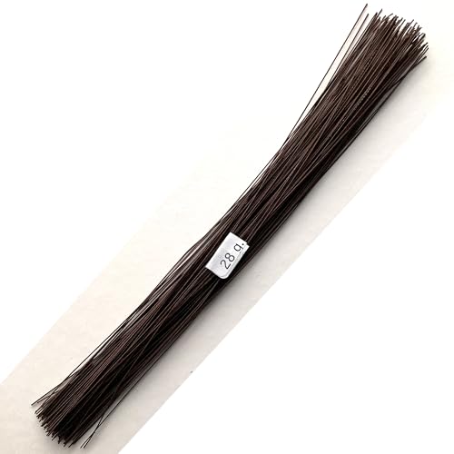 Blumendraht, 28 Gauge, brauner Baumwollüberzug, 30,5 m pro Bündel in 30,5 cm Länge Blumendraht, 28 Gauge, brauner Baumwollüberzug, 30,5 m pro Bündel in 30,5 cm Länge von W OF S A SCOTT CLARK WOOLLEY