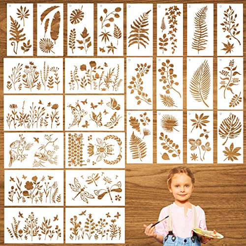 26 PCS Stencil Malschablonen Kinder Siebdruck Intarsien Schablone Sjablonen Schablonen Vintage DIY Wandgestaltung Textilgestaltung Wandschablone Für Wand Textil Postkarten Geschenkverpackungsdesign… von W Rxkiocs