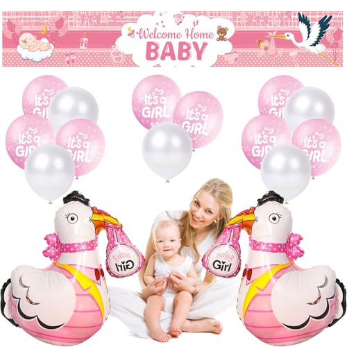 Gender Reveal Balloon Welcome Home Baby Banner Welcome Baby Willkommen Zuhause Baby Herzlich Willkommen Willkommen Baby Deko Luftballons Rosa und Weißer Storch Geburtsballon Babyparty Mädchen (Rosa) Gender Reveal Balloon Welcome Home Baby Banner Welcome Baby Willkommen Zuhause Baby Herzlich Willkommen Willkommen Baby Deko Luftballons Rosa und Weißer Storch Geburtsballon Babyparty Mädchen (Rosa) von W Rxkiocs
