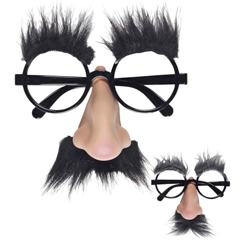 W WIDMANN MILANO Party Fashion 11965 - Brille mit Nase, Schnurrbart und Augenbrauen, 2 Farben sortiert, schwarz oder grau, Karneval, Fasching, Mottoparty W WIDMANN MILANO Party Fashion 11965 - Brille mit Nase, Schnurrbart und Augenbrauen, 2 Farben sortiert, schwarz oder grau, Karneval, Fasching, Mottoparty von W WIDMANN MILANO Party Fashion