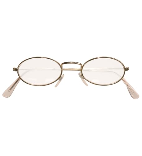 W WIDMANN MILANO Party Fashion 18325 - Brille mit ovalen Gläsern, Gold, Lesebrille, Kostüm Oma, Weihnachtsmann, Nikolaus, Karneval von W WIDMANN MILANO Party Fashion