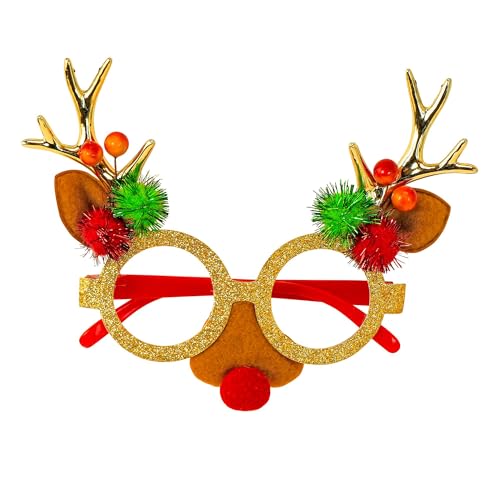 W WIDMANN MILANO Party Fashion - Partybrille Rentier mit Geweih, Weihnachtsbrille, Accessoire Fotobox, Weihnachtsfeier von W WIDMANN MILANO Party Fashion