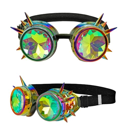 W WIDMANN MILANO Party Fashion - Steampunk Brille für Erwachsene, kaleidoskopisch, Accessoire für Kostüme, Festival Outfits W WIDMANN MILANO Party Fashion - Steampunk Brille für Erwachsene, kaleidoskopisch, Accessoire für Kostüme, Festival Outfits von W WIDMANN MILANO Party Fashion
