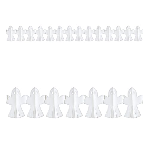 W WIDMANN MILANO Party Fashion 5212F - Girlande Gespenst, 3 m, Dekoration, Partydekoration, Halloween, Mottoparty von W WIDMANN MILANO Party Fashion