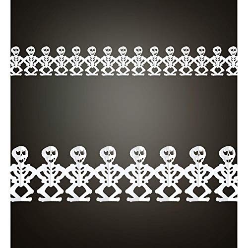 W WIDMANN MILANO Party Fashion 5214S - Skelettgirlande, 3 m, Hängedekoration, Partydekoration, Halloween, Karneval, Mottoparty W WIDMANN MILANO Party Fashion 5214S - Skelettgirlande, 3 m, Hängedekoration, Partydekoration, Halloween, Karneval, Mottoparty von W WIDMANN MILANO Party Fashion