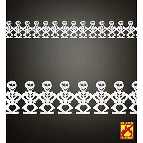 Widmann 5215T - Skelettgirlande, 3 m, schwer entflammbar, Hängedekoration, Partydekoration, Halloween, Karneval, Mottoparty Widmann 5215T - Skelettgirlande, 3 m, schwer entflammbar, Hängedekoration, Partydekoration, Halloween, Karneval, Mottoparty von W WIDMANN MILANO Party Fashion