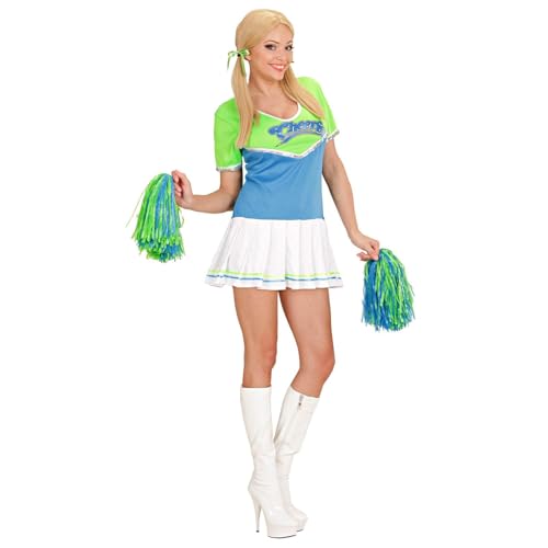 W WIDMANN MILANO Party Fashion - Kostüm Cheerleader, Kleid mit 2 Pom Poms, Schule, Sport, Schulmädchen, Karneval, Mottoparty von W WIDMANN MILANO Party Fashion