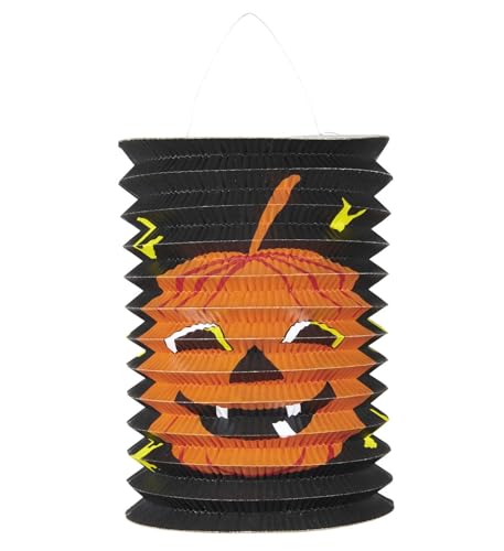 W WIDMANN MILANO Party Fashion 95742 - Laterne, Kürbis, Ø 16 cm, Höhe 28 cm, Lampion, flammhemmend, Halloween, St. Martin von W WIDMANN MILANO Party Fashion