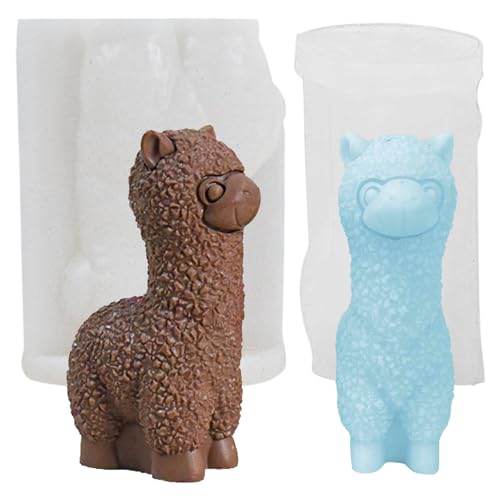W&H 2 Stück Alpaka Silikonformen Gießformen, 3D Alpaka Kerzen Silikonformen Weihnachten, Diy Alpaka Gießformen Silikon, Silikonformen Epoxidharz, Gießformen für Sojawachs Kerzen, Gips, Seife, Handwerk W&H 2 Stück Alpaka Silikonformen Gießformen, 3D Alpaka Kerzen Silikonformen Weihnachten, Diy Alpaka Gießformen Silikon, Silikonformen Epoxidharz, Gießformen für Sojawachs Kerzen, Gips, Seife, Handwerk von W&H