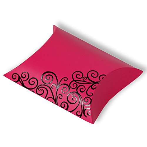 Faltbox Kissenschachtel Schmuckschachtel 3-er Set neon pink 10x11 cm von W&P
