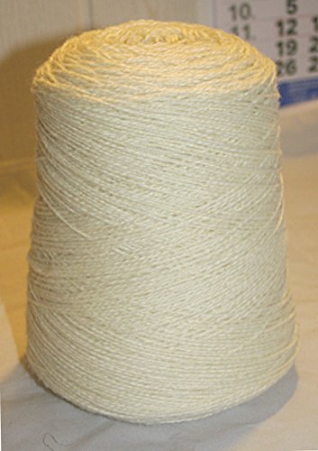 Garn Strickgarn 100% Schurwolle (40€/kg) Schafwolle Reinwolle Garn für stricken (Weis, 1000) von W.Motorny