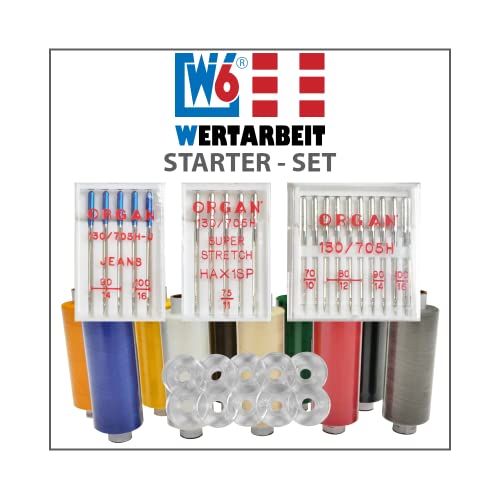 W6 WERTARBEIT Start-Set für Nähmaschinen - bestehend aus Nadeln, Spulen und Garn von W6 WERTARBEIT