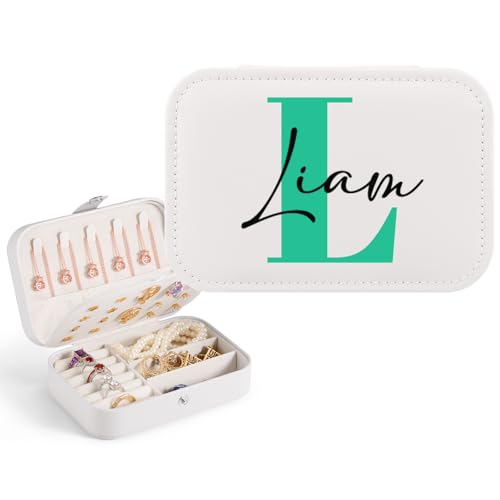Schmuckkästchen Personalisiert, Reise Schmuckkästchen Jewellery Box für Damen, Schmuckschatulle Schmuckkasten Schmuckaufbewahrung Reise für Muttertag, Valentinstag von WACAR