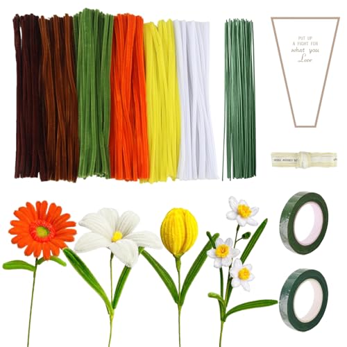 WACH AUF 424 Pcs Sonnenblumen Blumenstrauß Pfeifenreiniger Set 6 Farben Chenilledraht Pfeifenreiniger Blumen mit Basteldraht Geschenkpapier Geschenkband Klebeband Pfeifenputzer Basteln DIY dekorieren WACH AUF 424 Pcs Sonnenblumen Blumenstrauß Pfeifenreiniger Set 6 Farben Chenilledraht Pfeifenreiniger Blumen mit Basteldraht Geschenkpapier Geschenkband Klebeband Pfeifenputzer Basteln DIY dekorieren von WACH AUF