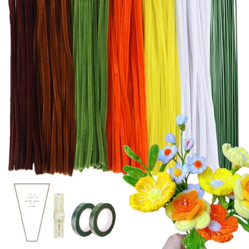 WACH AUF 424 Pcs Sonnenblumen Blumenstrauß Pfeifenreiniger Set 6 Farben Chenilledraht Pfeifenreiniger Blumen mit Basteldraht Geschenkpapier Geschenkband Klebeband Pfeifenputzer Basteln DIY dekorieren WACH AUF 424 Pcs Sonnenblumen Blumenstrauß Pfeifenreiniger Set 6 Farben Chenilledraht Pfeifenreiniger Blumen mit Basteldraht Geschenkpapier Geschenkband Klebeband Pfeifenputzer Basteln DIY dekorieren von WACH AUF