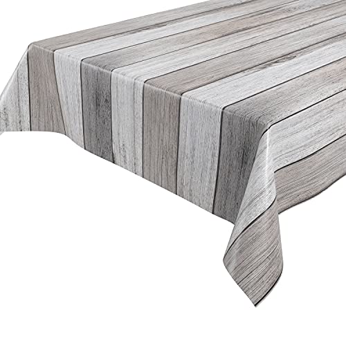 WACHSTUCH Tischdecken abwischbar rutschfest Meterware, glatt Holz beige, Größe wählbar (eckig 320 x 140 cm) von WACHSTUCH Tischdecken